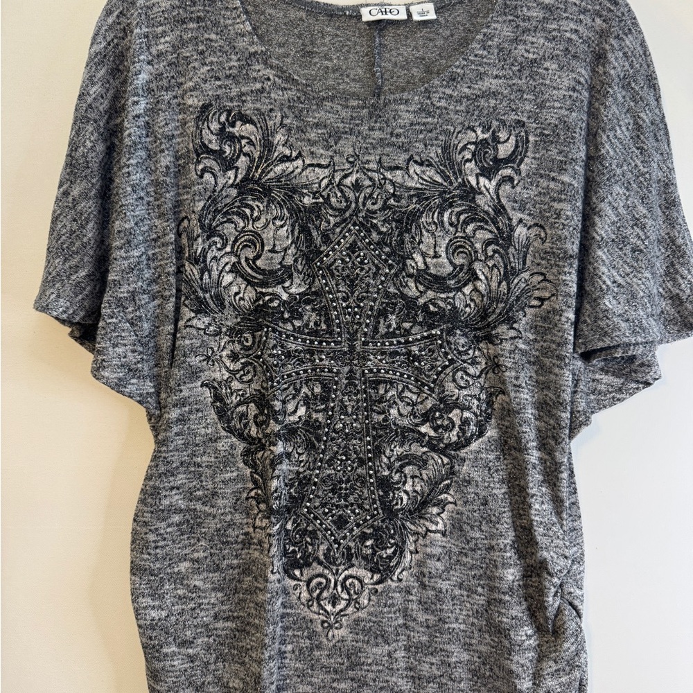 Cato Multicolored Graphic Relaxed Blouse